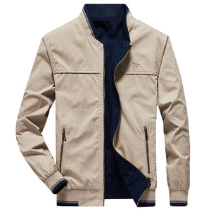 Men'S Double-Sided Baseball Collar Plus Size Casual Jacket