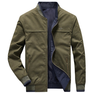 Men'S Double-Sided Baseball Collar Plus Size Casual Jacket