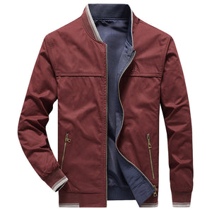 Men'S Double-Sided Baseball Collar Plus Size Casual Jacket