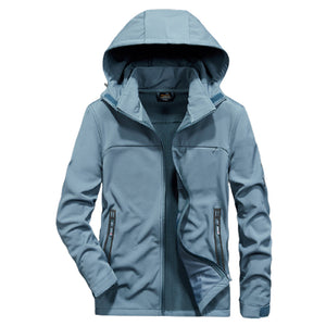 Men'S Outdoor Plus Fleece Warm Windproof And Rainproof Jacket