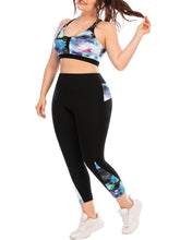 Load image into Gallery viewer, Plus Size Yoga Wear Tight Bra Sports Two-piece Suit