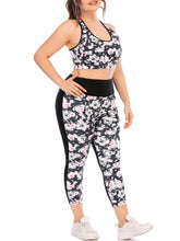 Load image into Gallery viewer, Plus Size Yoga Clothes Printed Fitness Sports Suit