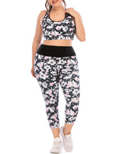 Load image into Gallery viewer, Plus Size Yoga Clothes Printed Fitness Sports Suit