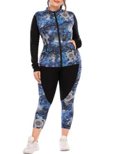 Load image into Gallery viewer, Plus Size Yoga Wear Long Sleeve Sports Top Fitness Suit