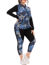 Load image into Gallery viewer, Plus Size Yoga Wear Long Sleeve Sports Top Fitness Suit