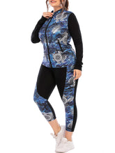 Load image into Gallery viewer, Plus Size Yoga Wear Long Sleeve Sports Top Fitness Suit