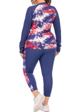 Load image into Gallery viewer, Fashion Printed Sports Long-sleeved Top Plus Size Yoga Suit