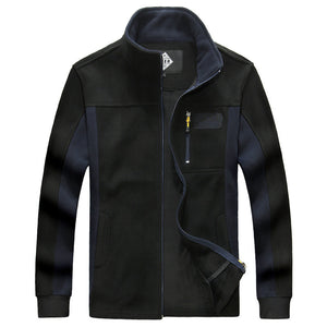 Winter Men'S Casual Plus Velvet Zipper Stand Collar Jacket