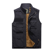 Load image into Gallery viewer, Men&#39;S Loose Autumn And Winter Plus Velvet Thickened Multi-Pocket Vest