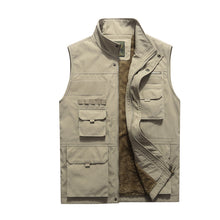 Load image into Gallery viewer, Men&#39;S Loose Autumn And Winter Plus Velvet Thickened Multi-Pocket Vest