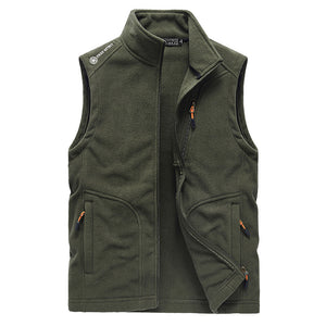 Men'S Spring And Autumn Sleeveless Fleece Outdoor Sports Vest