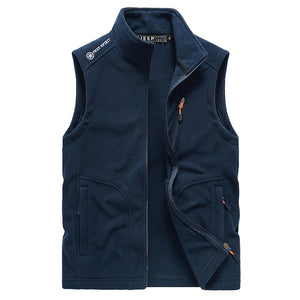 Men'S Spring And Autumn Sleeveless Fleece Outdoor Sports Vest