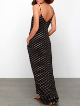 Load image into Gallery viewer, Women Beach Polka Dot V-Neck Pockets Sling Maxi Dress