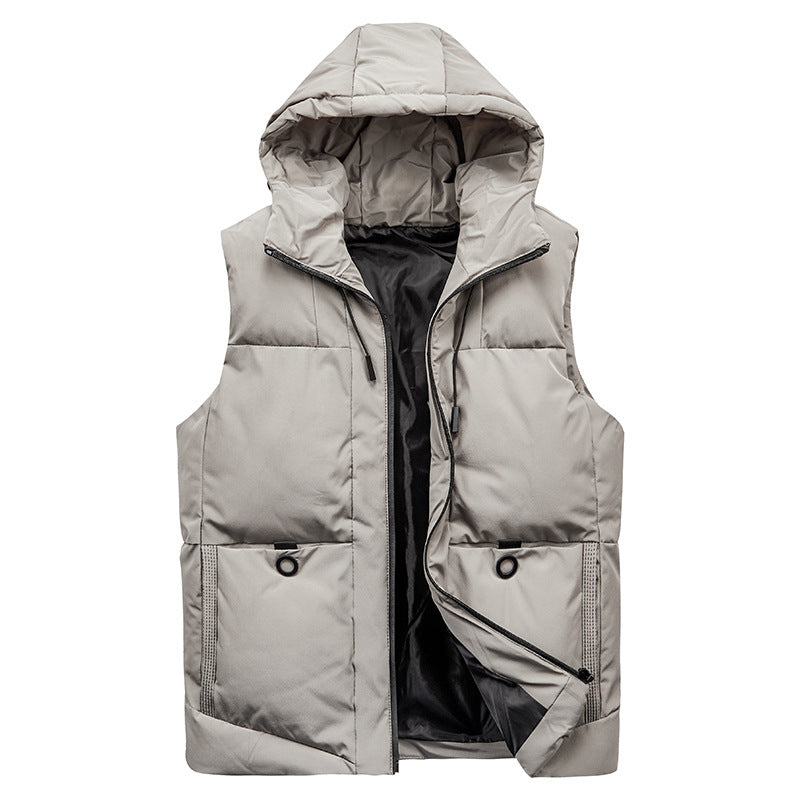 Men'S Autumn And Winter Warm And Comfortable Fashion Hooded Vest