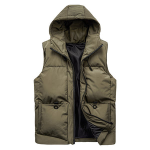 Men'S Autumn And Winter Warm And Comfortable Fashion Hooded Vest