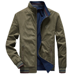 Fall Men'S Workwear Double-Sided Wear Stand Collar Casual Jacket