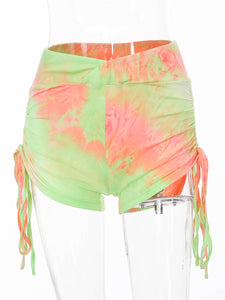 Fashion Yoga Tie Dye Drawstring High Waist Sport Pants