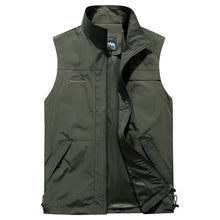 Load image into Gallery viewer, Men&#39;S Outdoor Leisure Waistcoat Stand-Up Collar Fishing Vest