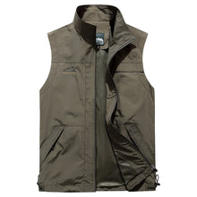 Load image into Gallery viewer, Men&#39;S Outdoor Leisure Waistcoat Stand-Up Collar Fishing Vest