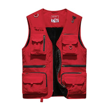 Load image into Gallery viewer, Men&#39;S Spring And Autumn Plus Velvet Outdoor Youth Multi-Pocket Vest