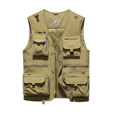 Load image into Gallery viewer, Men&#39;S Spring And Autumn Plus Velvet Outdoor Youth Multi-Pocket Vest