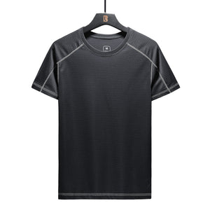 Men'S Summer Outdoor Large Size Loose Round Neck Sports T-Shirt