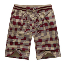 Load image into Gallery viewer, Men'S Fashion Youth Beach Plaid Cotton Shorts