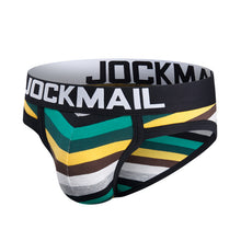 Load image into Gallery viewer, Rainbow stripes breathable low-waisted male triangle briefs