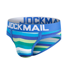 Load image into Gallery viewer, Rainbow stripes breathable low-waisted male triangle briefs