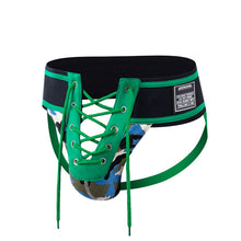 Load image into Gallery viewer, Underwear laced camouflage green extra wide waistband sexy thong