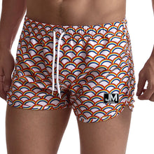 Load image into Gallery viewer, Rainbow print beach three-quarter pants sports shorts