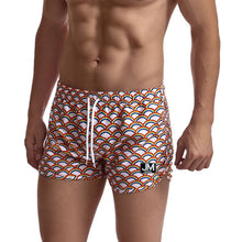 Load image into Gallery viewer, Rainbow print beach three-quarter pants sports shorts