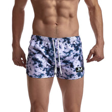 Load image into Gallery viewer, Rainbow print beach three-quarter pants sports shorts