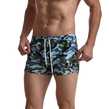 Load image into Gallery viewer, Rainbow print beach three-quarter pants sports shorts