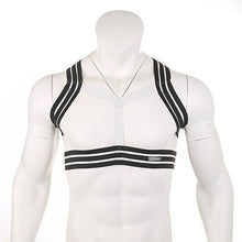 Load image into Gallery viewer, Black and white tight sexy chest strap