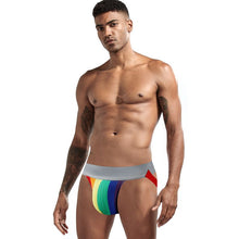 Load image into Gallery viewer, Rainbow color fitness sports mesh cotton breathable low waist double thong
