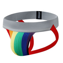 Load image into Gallery viewer, Rainbow color fitness sports mesh cotton breathable low waist double thong