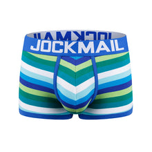 Load image into Gallery viewer, Rainbow cotton striped flat corner boxer briefs