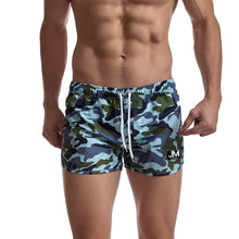 Load image into Gallery viewer, Maple print beach three-quarter sports shorts