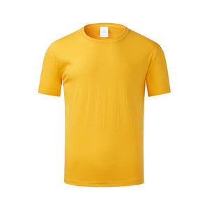 Men'S Cotton Round Neck Solid Color Short Sleeve T-Shirt