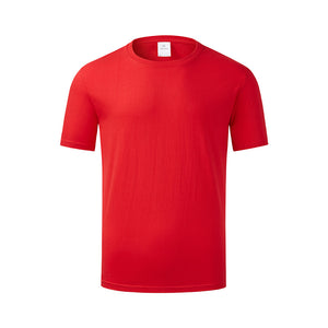 Men'S Cotton Round Neck Solid Color Short Sleeve T-Shirt