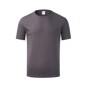 Men'S Cotton Round Neck Solid Color Short Sleeve T-Shirt