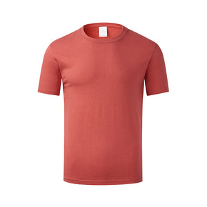 Men'S Cotton Round Neck Solid Color Short Sleeve T-Shirt