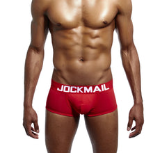 Load image into Gallery viewer, Sexy erotic U convex cotton solid color boxer briefs