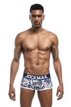 Load image into Gallery viewer, U convex leaves printed cotton boxer briefs