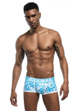 Load image into Gallery viewer, U convex leaves printed cotton boxer briefs