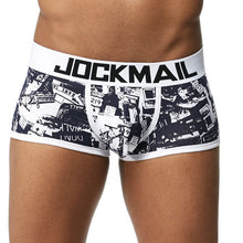Load image into Gallery viewer, U convex leaves printed cotton boxer briefs