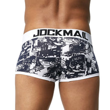 Load image into Gallery viewer, U convex leaves printed cotton boxer briefs