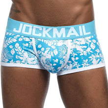 Load image into Gallery viewer, U convex leaves printed cotton boxer briefs