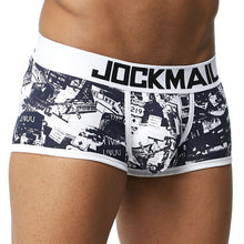 Load image into Gallery viewer, U convex leaves printed cotton boxer briefs